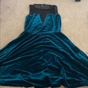 velvet skater dress